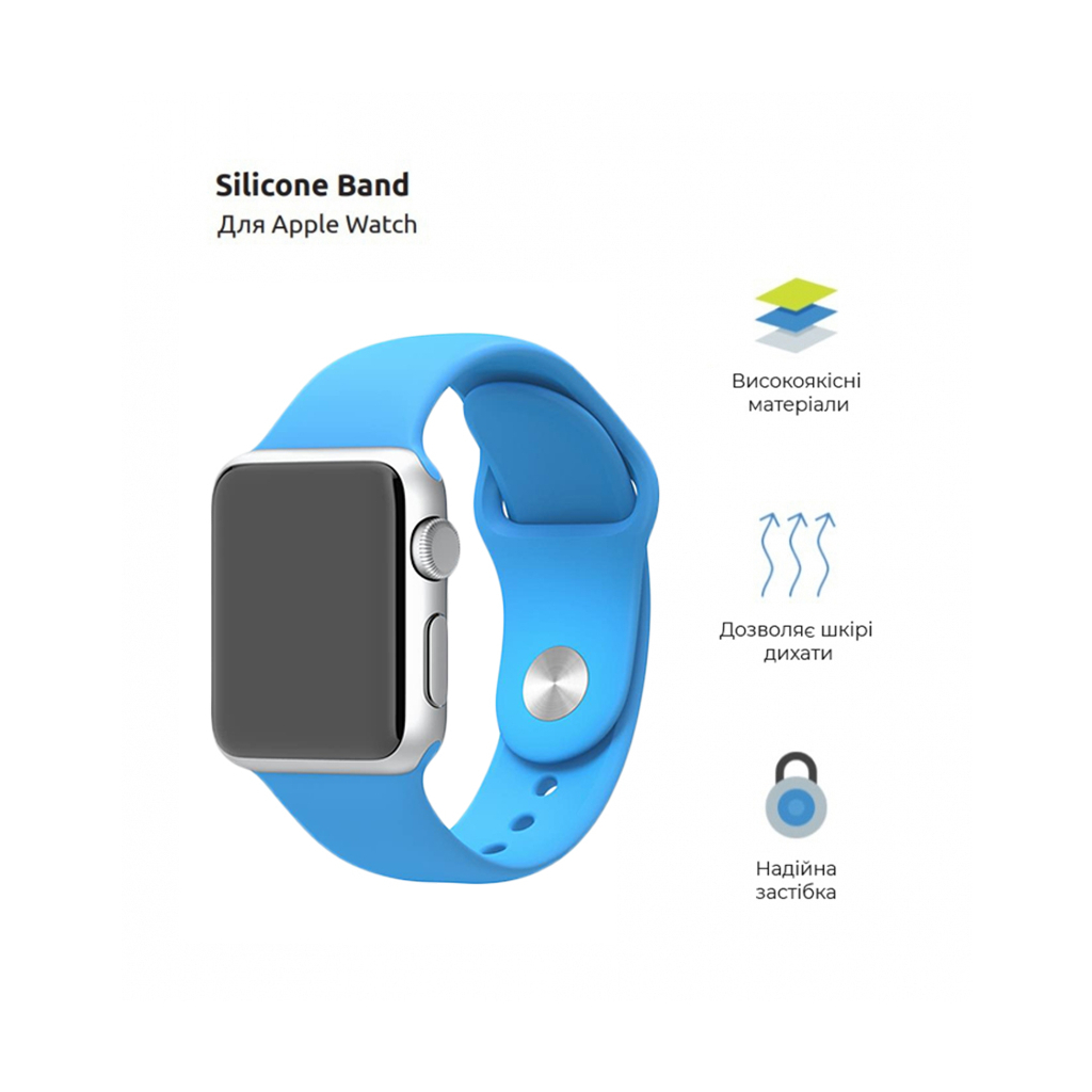 Ремінець до смарт-годинника Armorstandart Sport Band (3 Straps) для Apple Watch 49/46/45/44/42 (Series 1-3) Blue (ARM65089) - зображення 2
