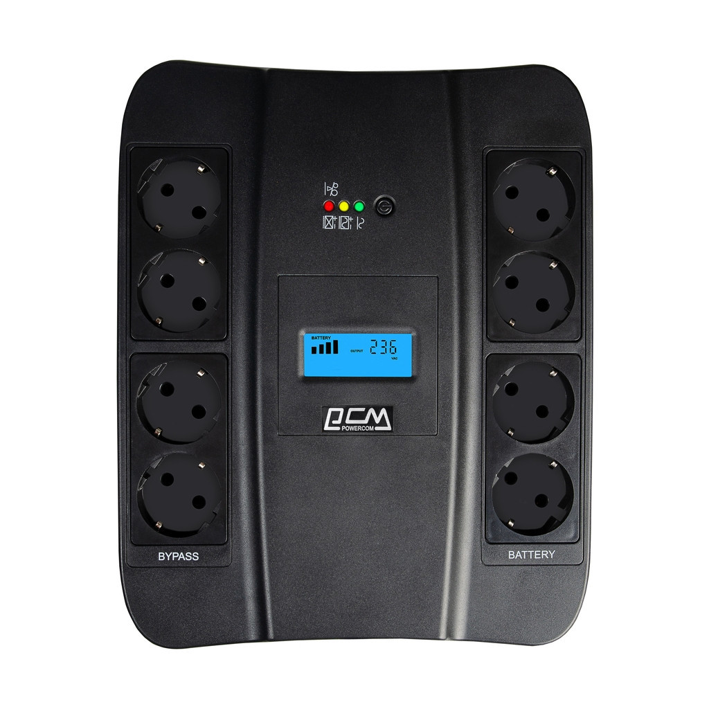 Пристрій безперебійного живлення Powercom SPD-1100U LCD, 605W (SPD-1100U.LCD) - зображення 1