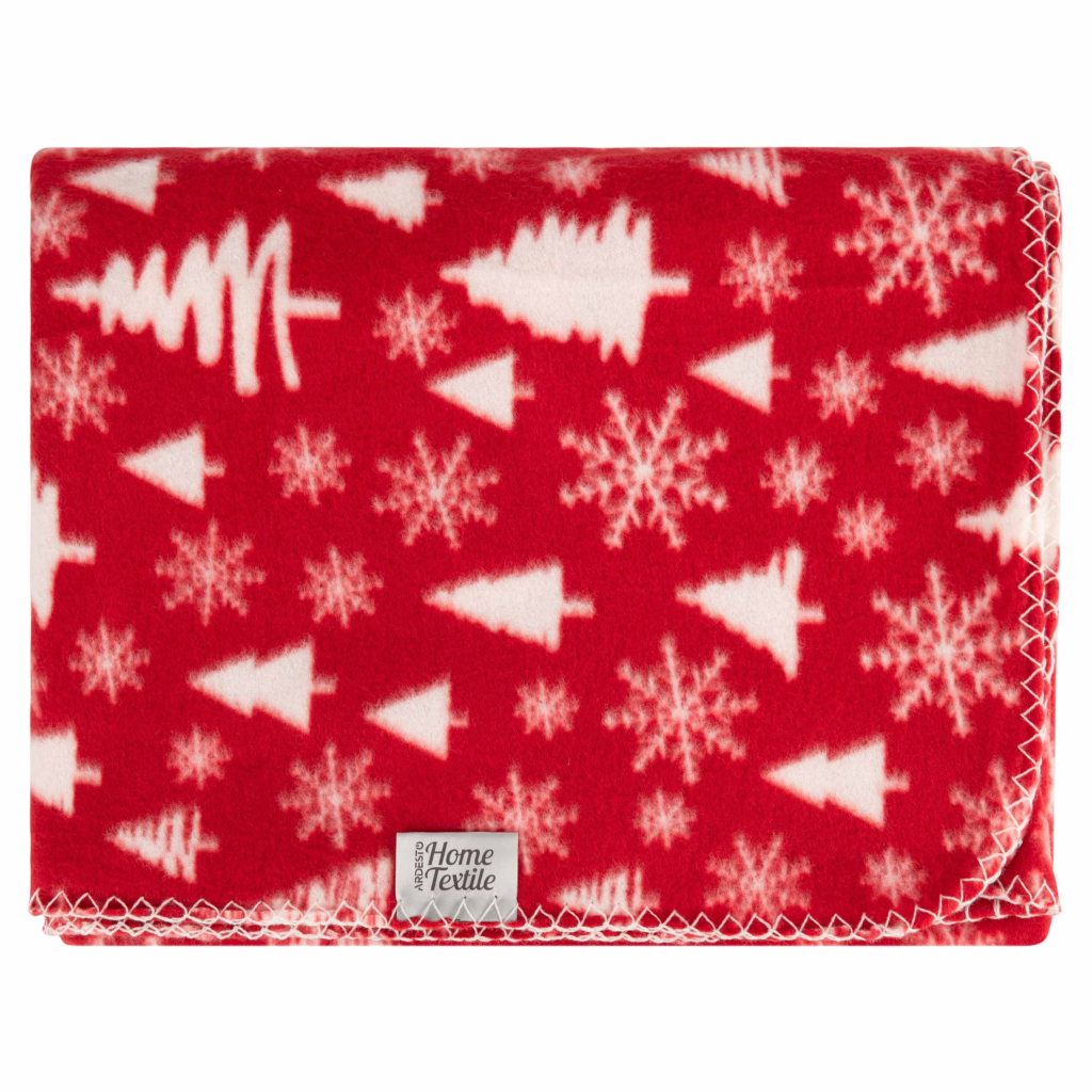 Плед Ardesto Christmas Fleece 130x160см, 100% поліестер, засніжені ялинки (ART0715PB) - зображення 2