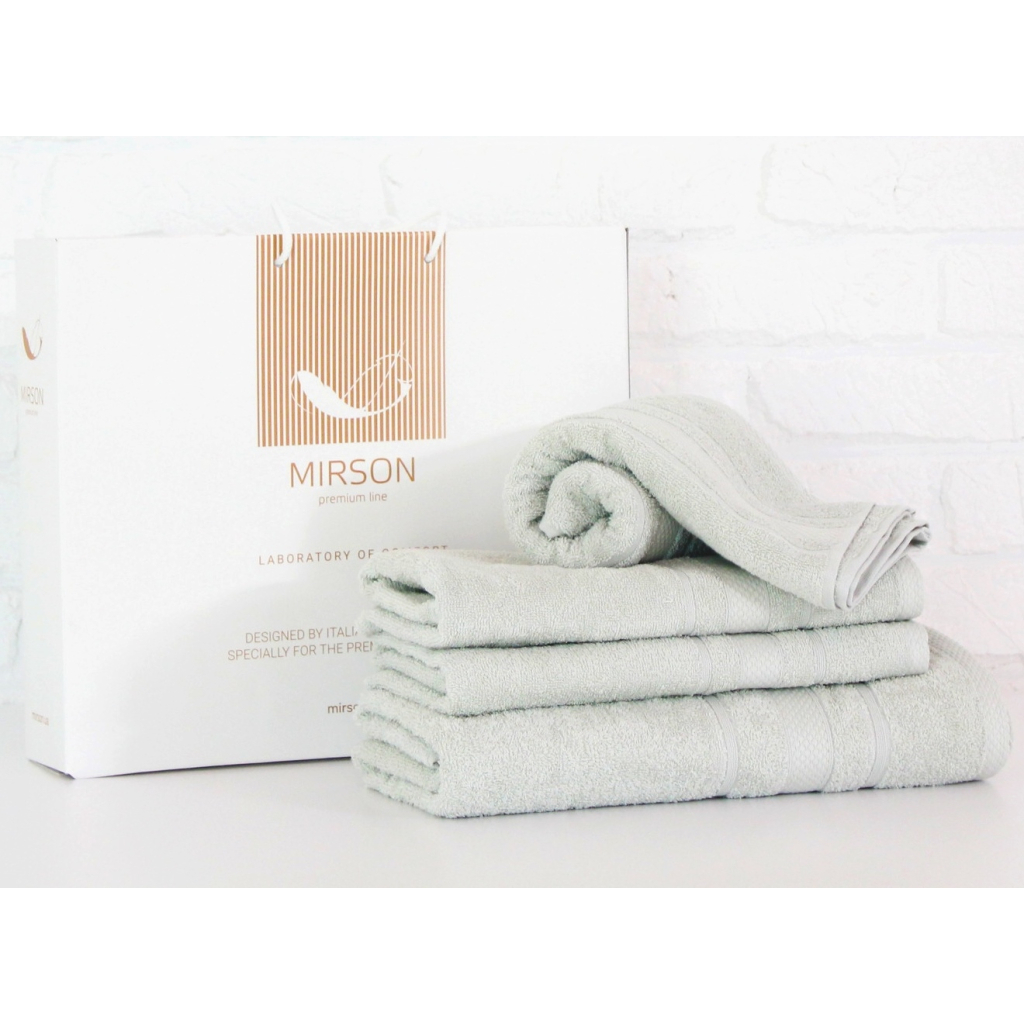 Рушник MirSon набір банних 5078 Elite SoftNess Menthol 40х70, 50х90, 70х14 (2200003975703) - зображення 1