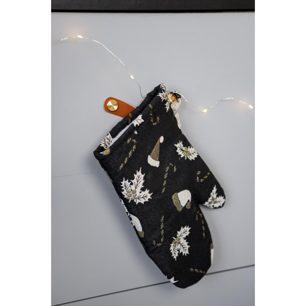 Кухонна прихватка Прованс Рукавиця Шапочки на чорному (036450) - зображення 2