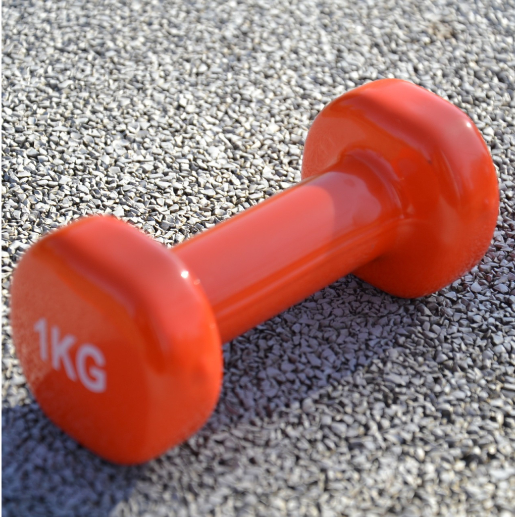 Гантель PowerPlay PP_4103 вінілова 1 кг Помаранчева (PP_4103_1kg) - зображення 8