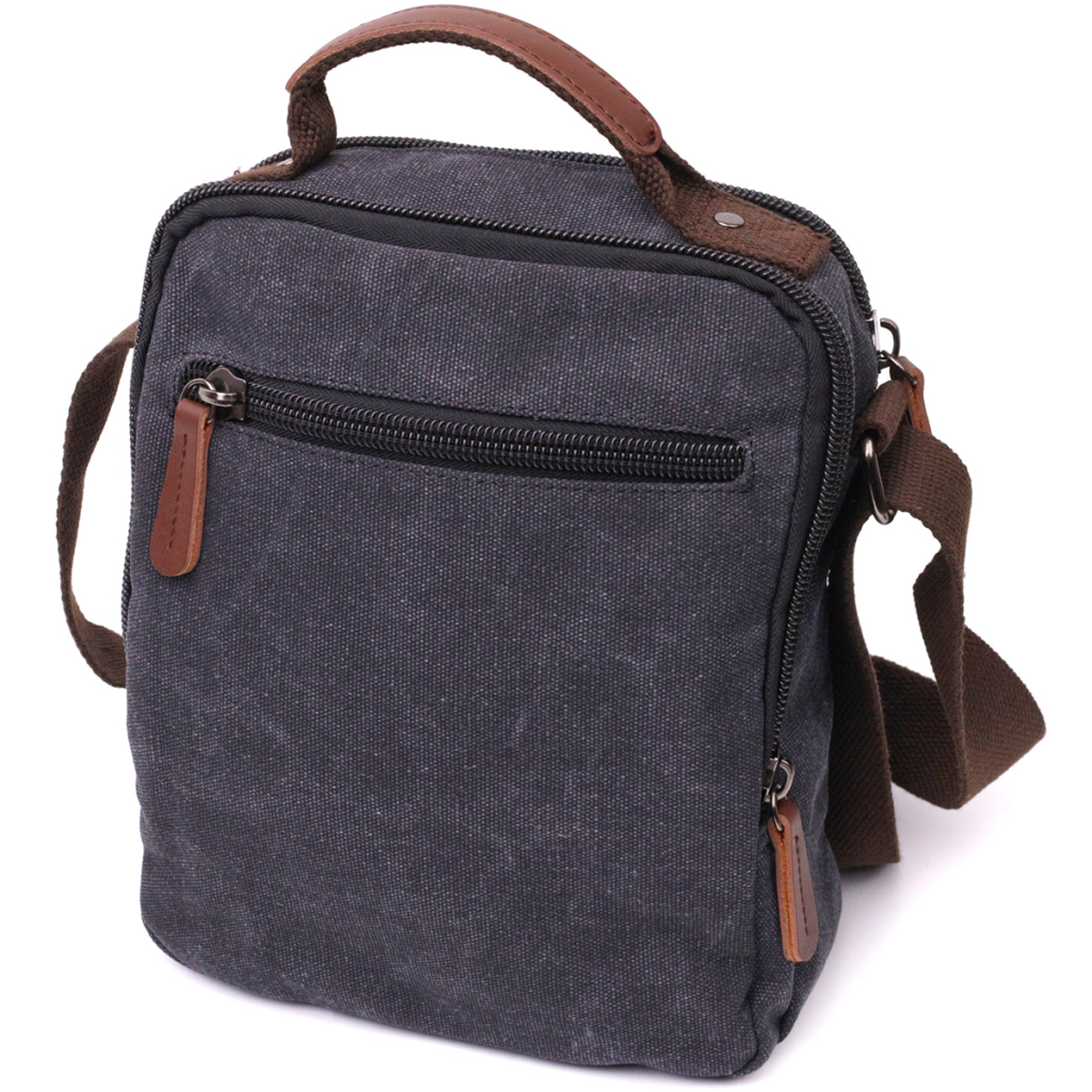 Сумка Vintage Для чоловіків з текстилю Чорна (22237) - зображення 2