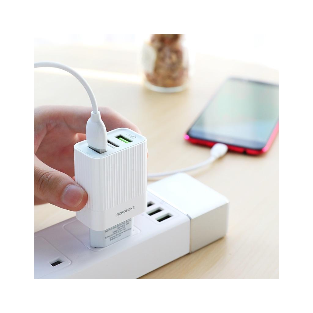 Зарядний пристрій BOROFONE BA40A Speedway White (BA40AW) - зображення 6