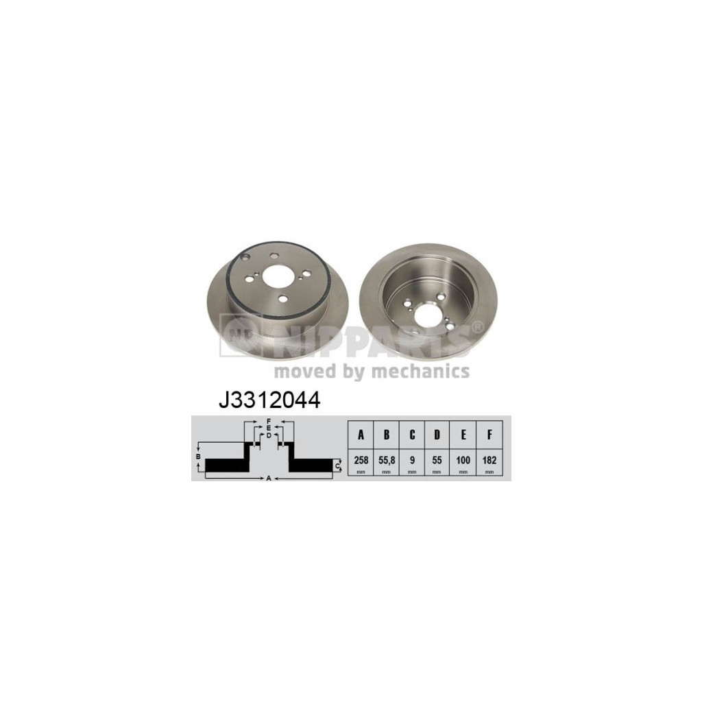 Гальмівний диск Nipparts J3312044 - зображення 1