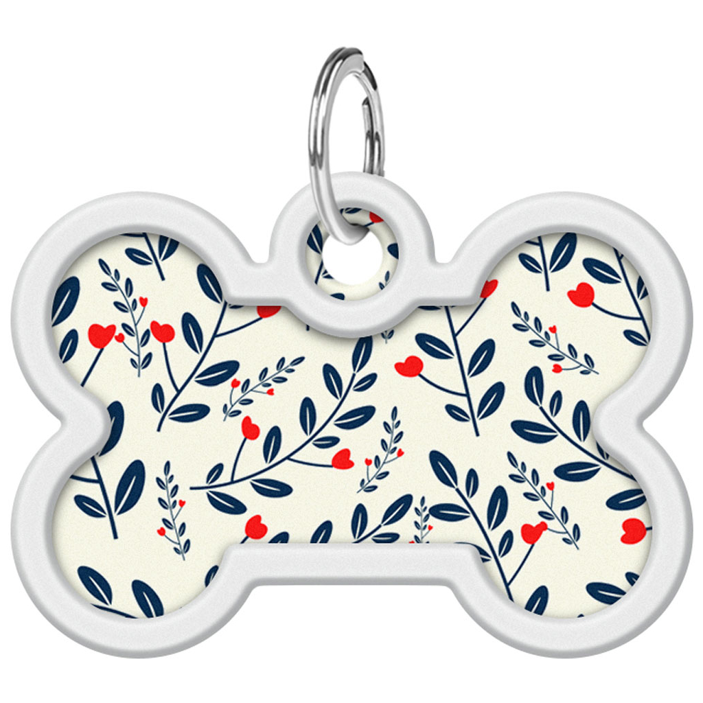 Адресник для тварин WAUDOG Smart ID з QR паспортом "Рослини", кістка 40х28 мм (0640-0210) - изображение 2