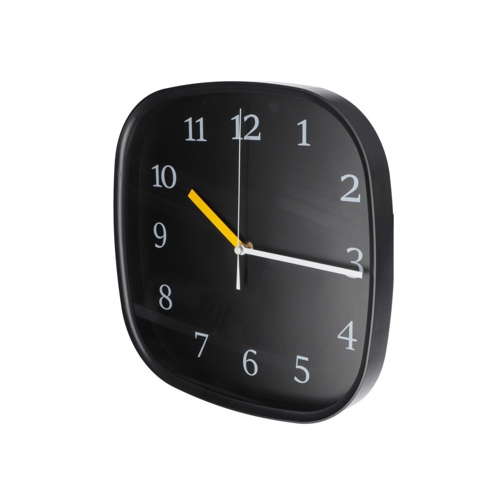 Настінний годинник Optima Style пластиковий, чорний (O52117) - зображення 2