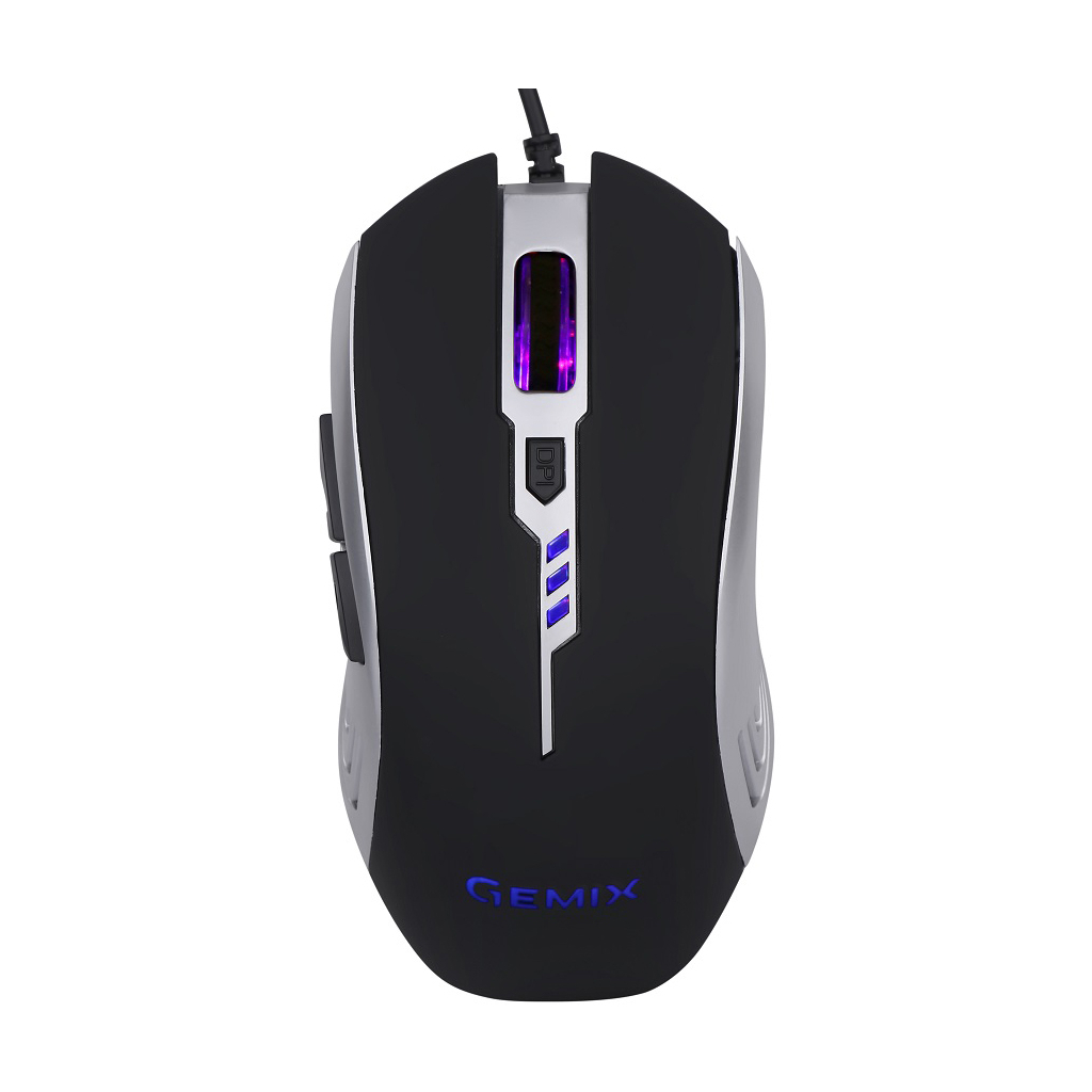 Мишка Gemix W100 USB Black/Gray + ігрова поверхня (W100Combo) - зображення 2