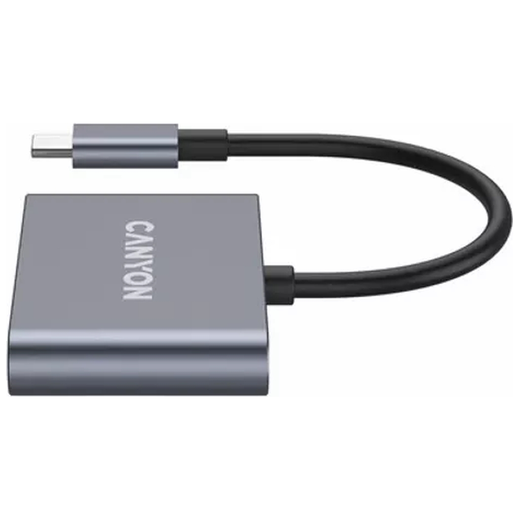 Концентратор Canyon hub DS-3 3in1 USB-C Dark Grey (CNS-TDS3) - изображение 4