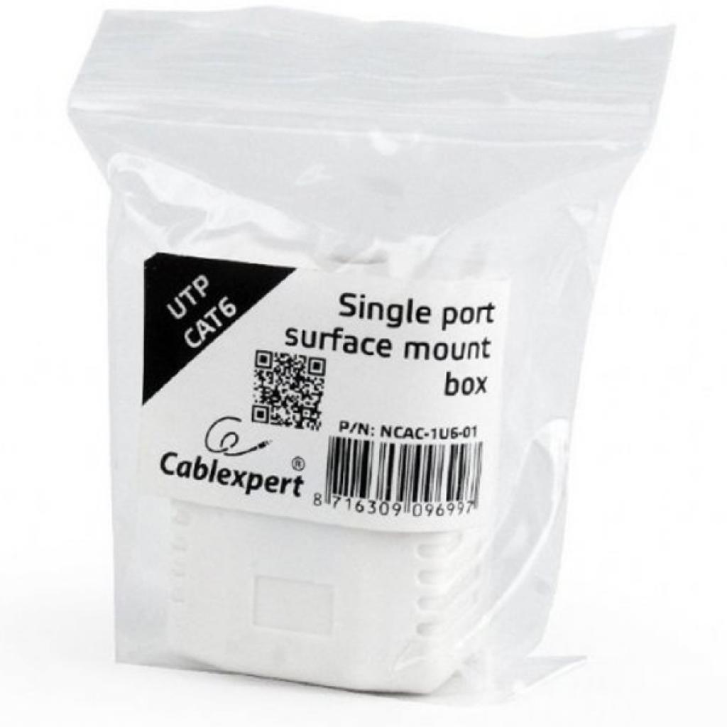 Комп'ютерна розетка Cablexpert RJ45x1 UTP cat.6 (NCAC-1U6-01) - зображення 3