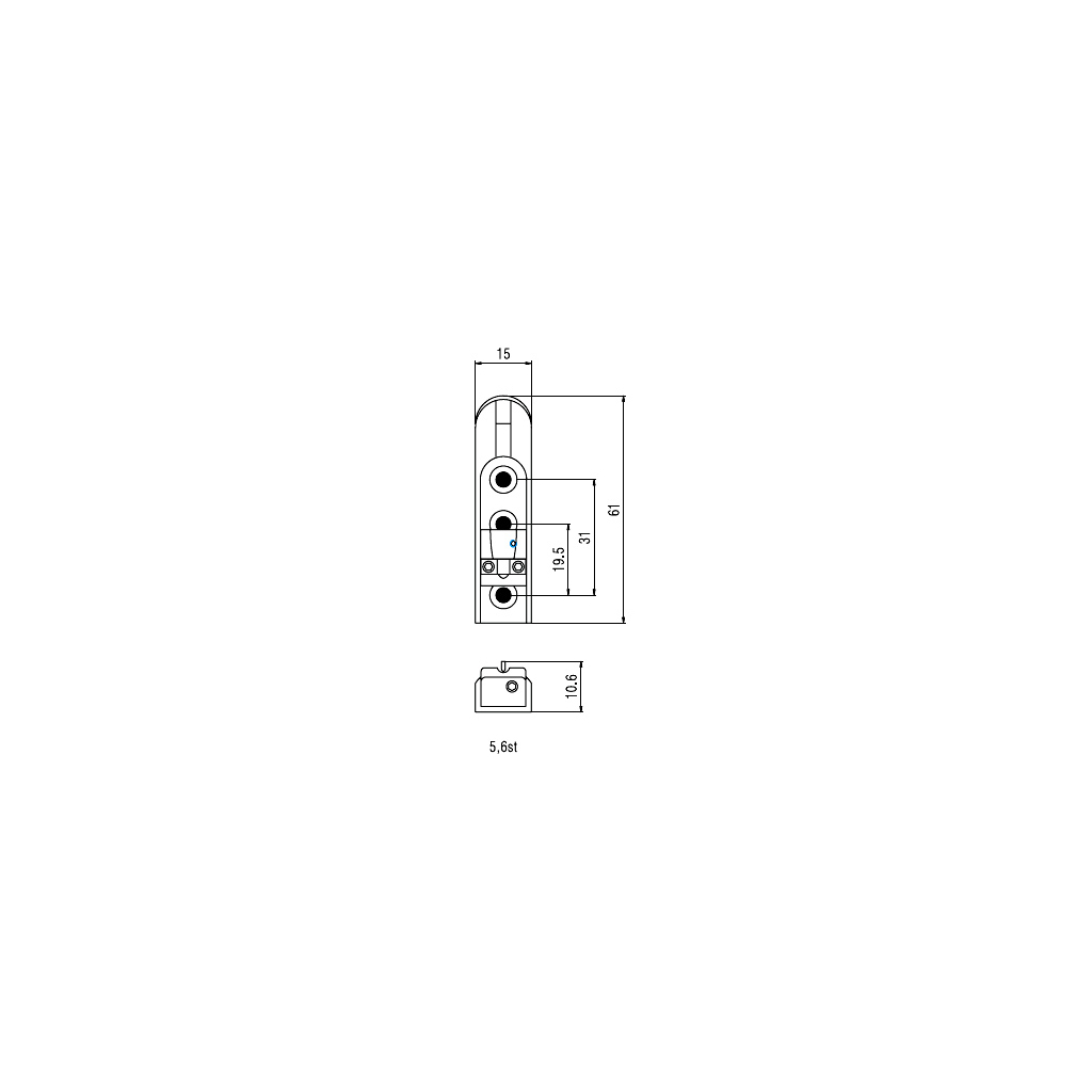 Бридж для гітари Paxphil BB216 Black - зображення 3