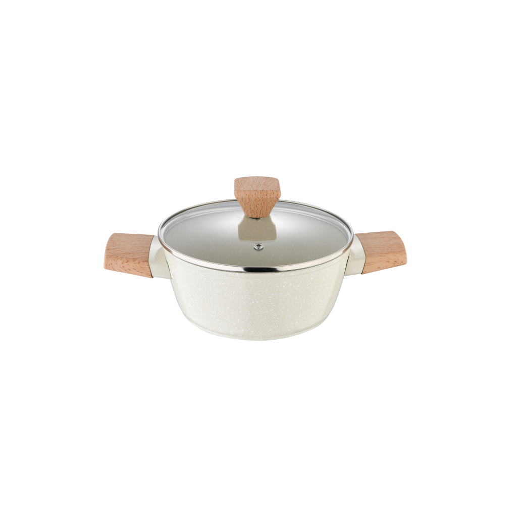 Каструля Bergner Naturally, з кришкою 20 см, 2.4 л (BG-34745-CR) - зображення 2