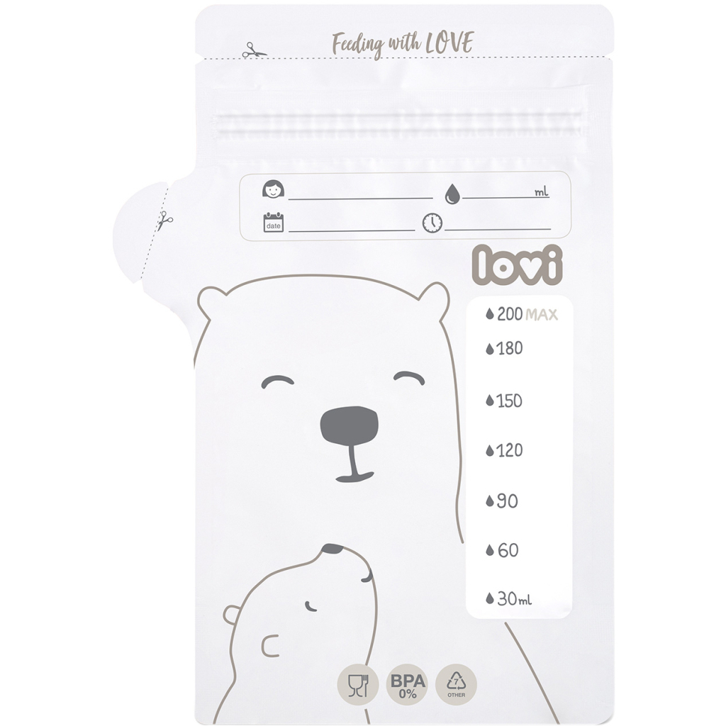 Пакет для зберігання грудного молока Lovi Buddy bear 25 шт (12/208) - зображення 1