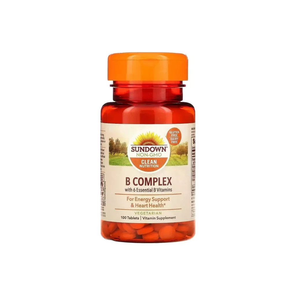 Вітамін Sundown Комплекс вітамінів B, B-Complex, Sundown Naturals, 100 таблеток (SDN-00601) - зображення 1
