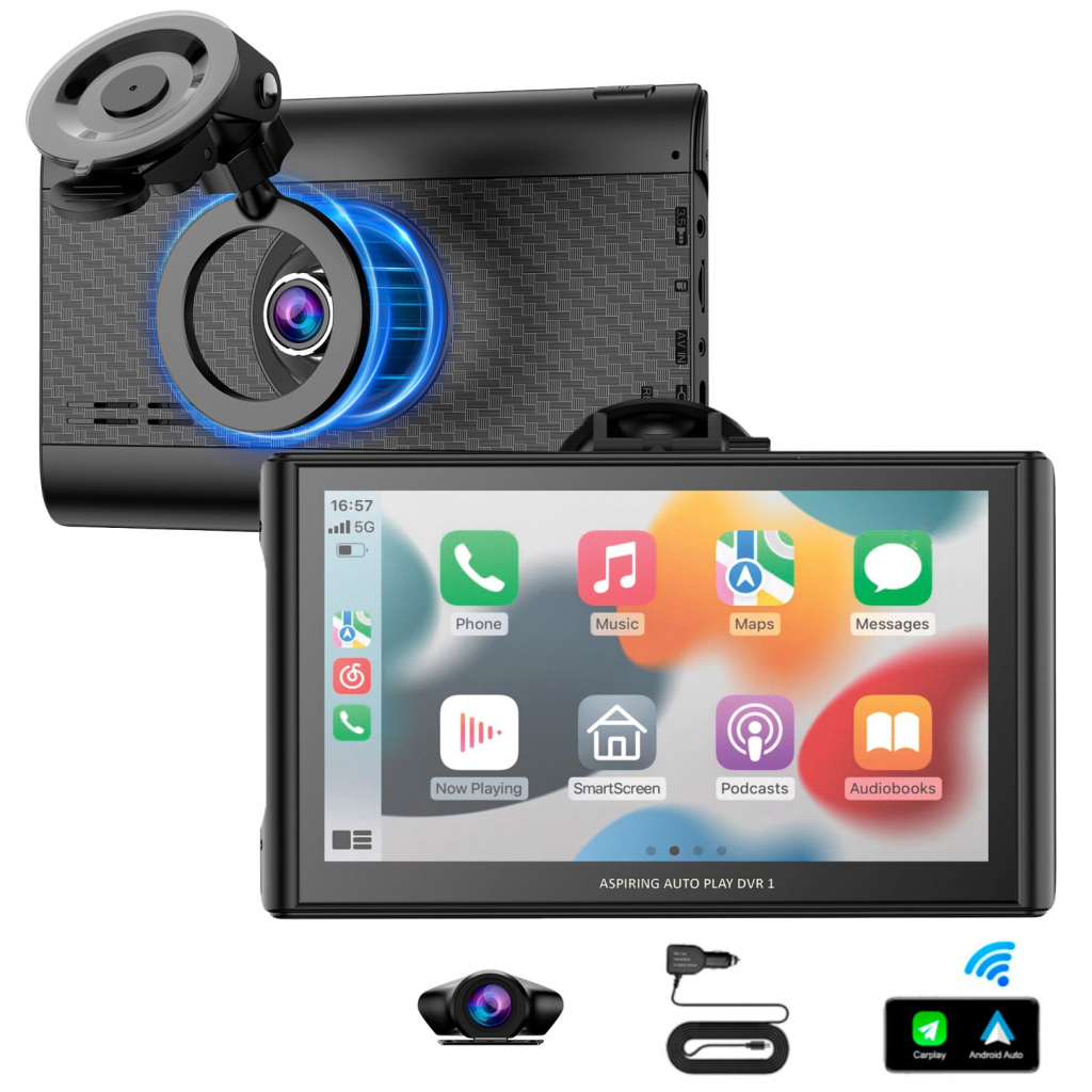 Автомобільний монітор Aspiring Auto Play DVR 1, Magnet, CarPlay, Android auto - изображение 3