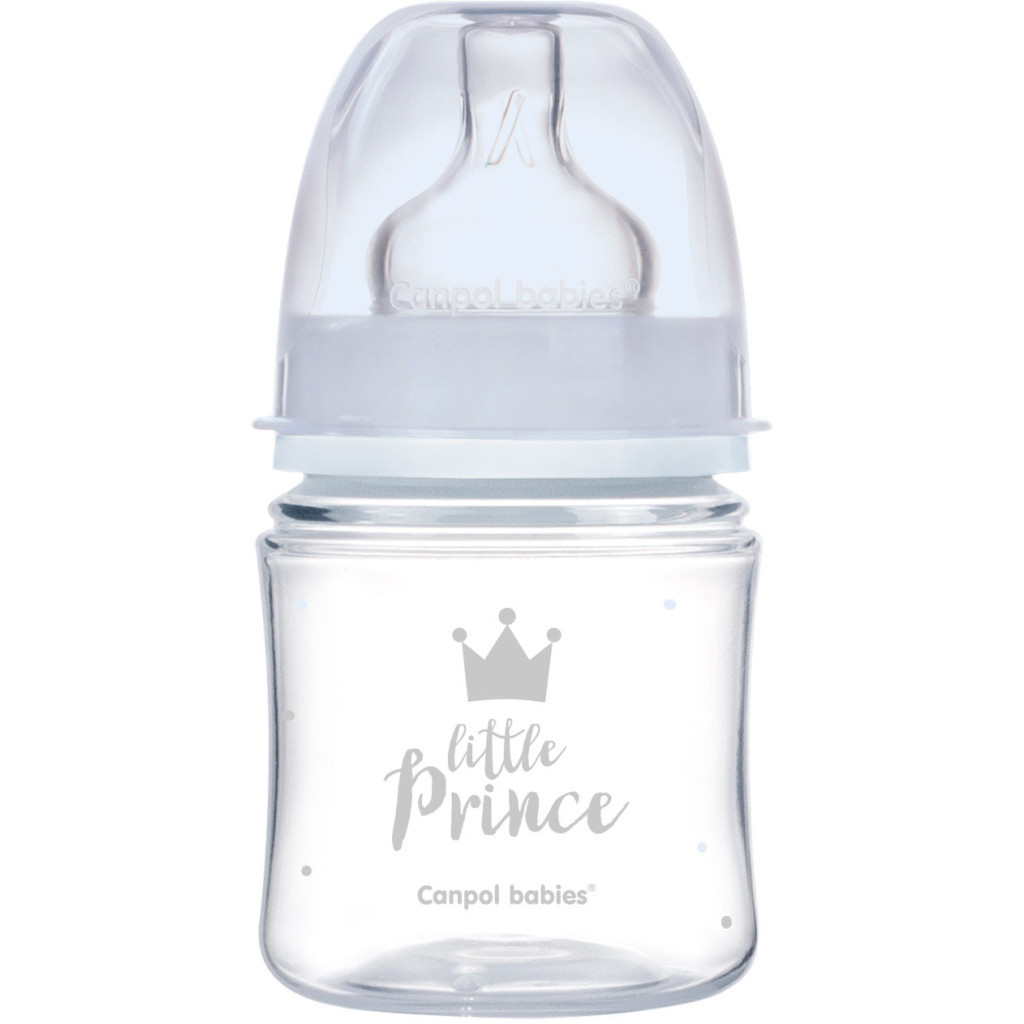 Пляшечка для годування Canpol babies Royal Baby з широким отвором 120 мл Синя (35/233_blu) - зображення 1
