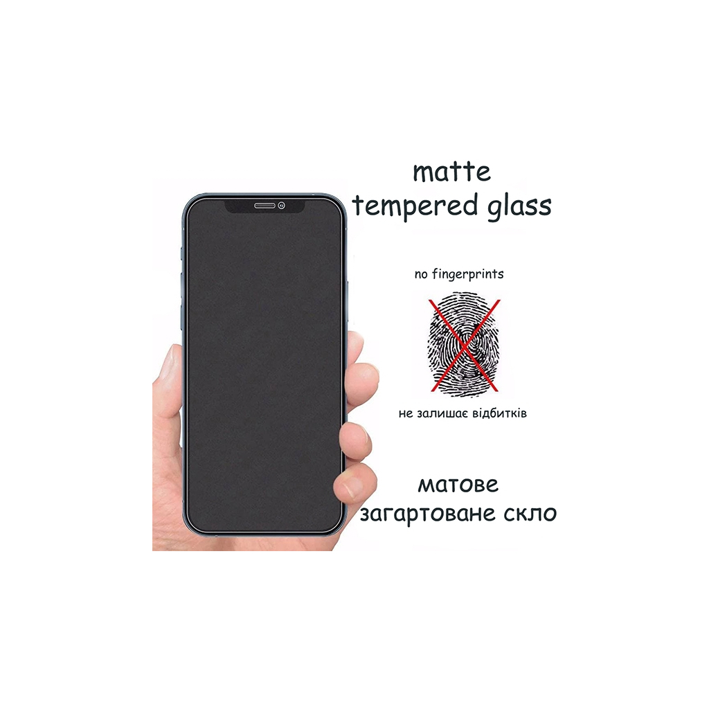 Скло захисне Drobak Matte Glass A+ Apple iPhone 15 Plus (Black) (292952) - зображення 3