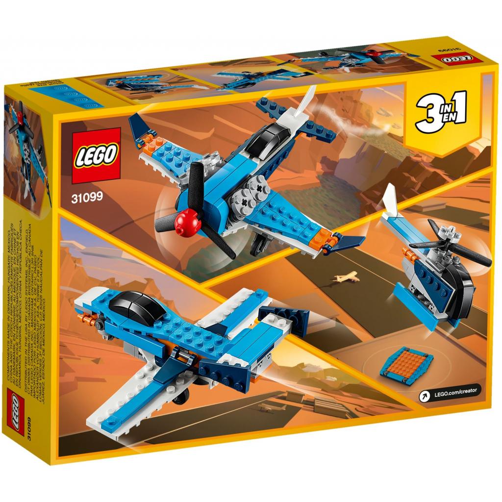 Конструктор LEGO Creator Гвинтовий літак 128 деталей (31099) - зображення 7