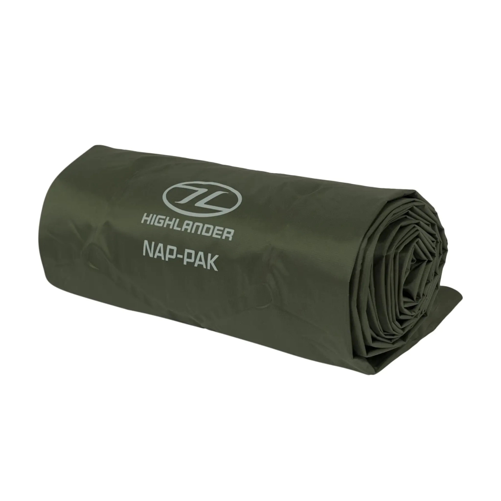 Туристичний килимок Highlander Nap-Pak Inflatable Sleeping Mat 5 cm Olive AIR071 (929796) - зображення 3
