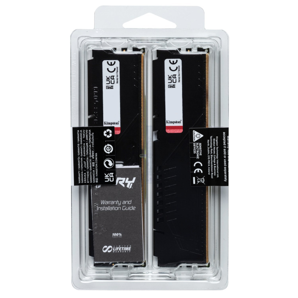 Модуль пам'яті для комп'ютера DDR5 32GB (2x16GB) 6400 MHz Beast Black XMP Kingston Fury (ex.HyperX) (KF564C32BBK2-32) - зображення 6