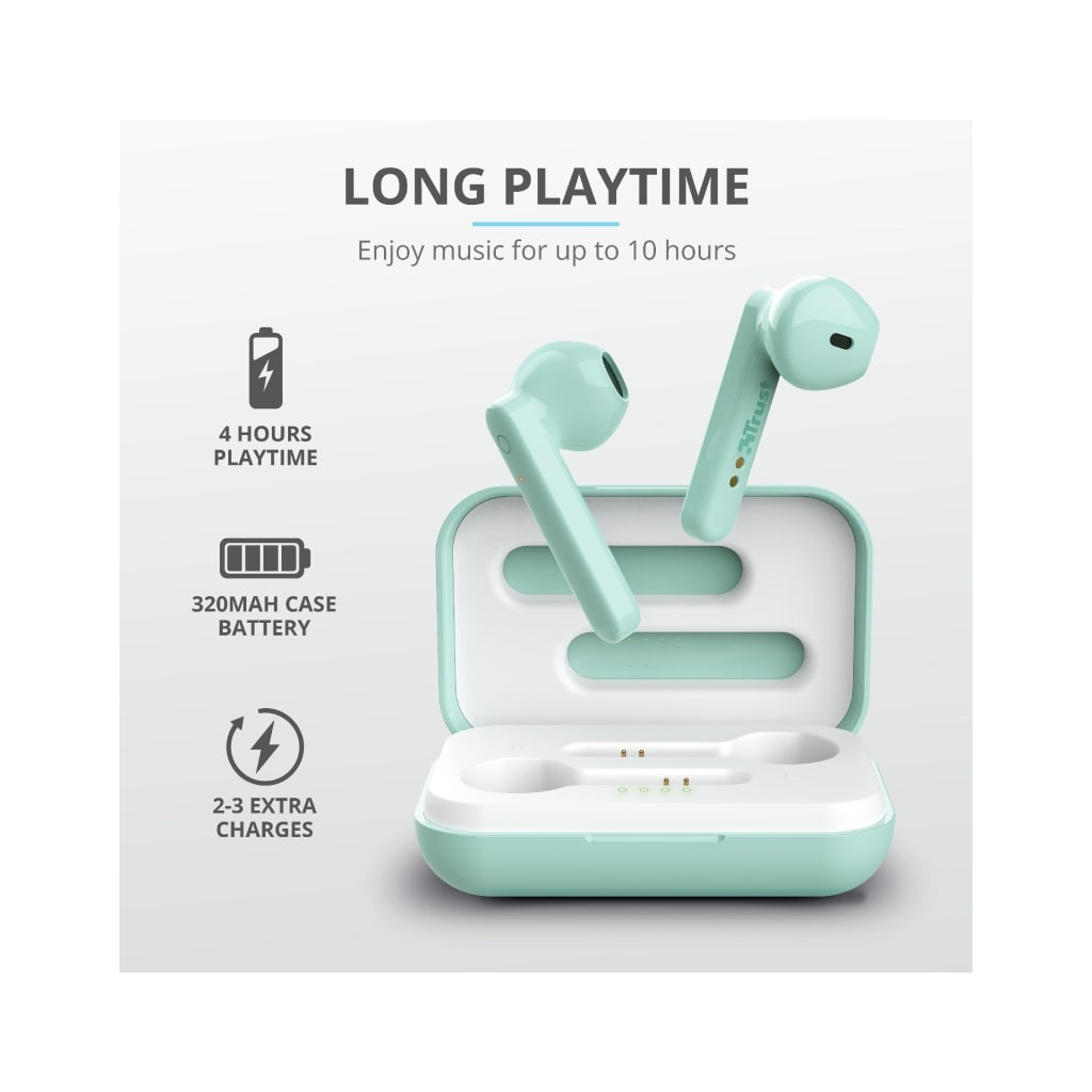 Навушники Trust Primo Touch True Wireless Mic Mint (23781) - зображення 11