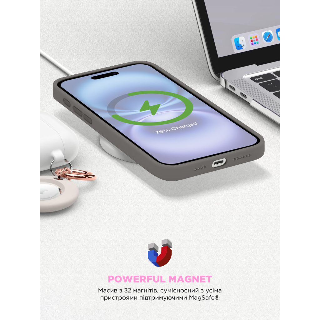 Чохол до мобільного телефона Armorstandart ICON2 MagSafe Apple iPhone 16 Stone Grey (ARM81311) - зображення 9