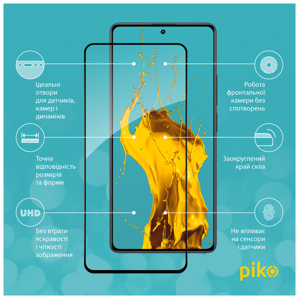 Скло захисне Piko Full Glue Xiaomi Redmi Note 13 Pro 4G Black (1283126583964) - зображення 2