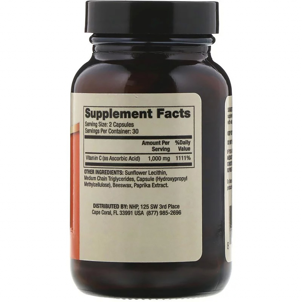 Вітамін Dr. Mercola Вітамін C в ліпосоми, 1000 мг, Liposomal Vitamin C, 60 капсу (MCL-01499) - зображення 2