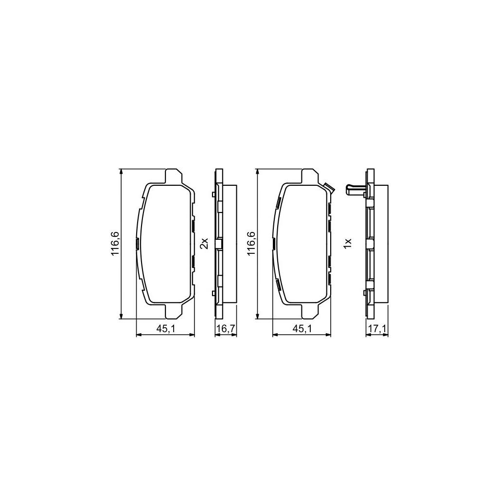 Гальмівні колодки Bosch 0986494838 - зображення 3