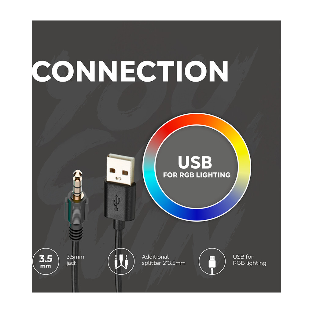 Навушники Canyon GH-9A Darkless Gaming 3.5 мм RGB Black (CND-SGHS9A) - зображення 10