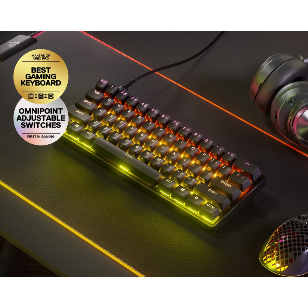 Клавіатура SteelSeries Apex Pro Mini USB UA Black (SS64820) - зображення 6