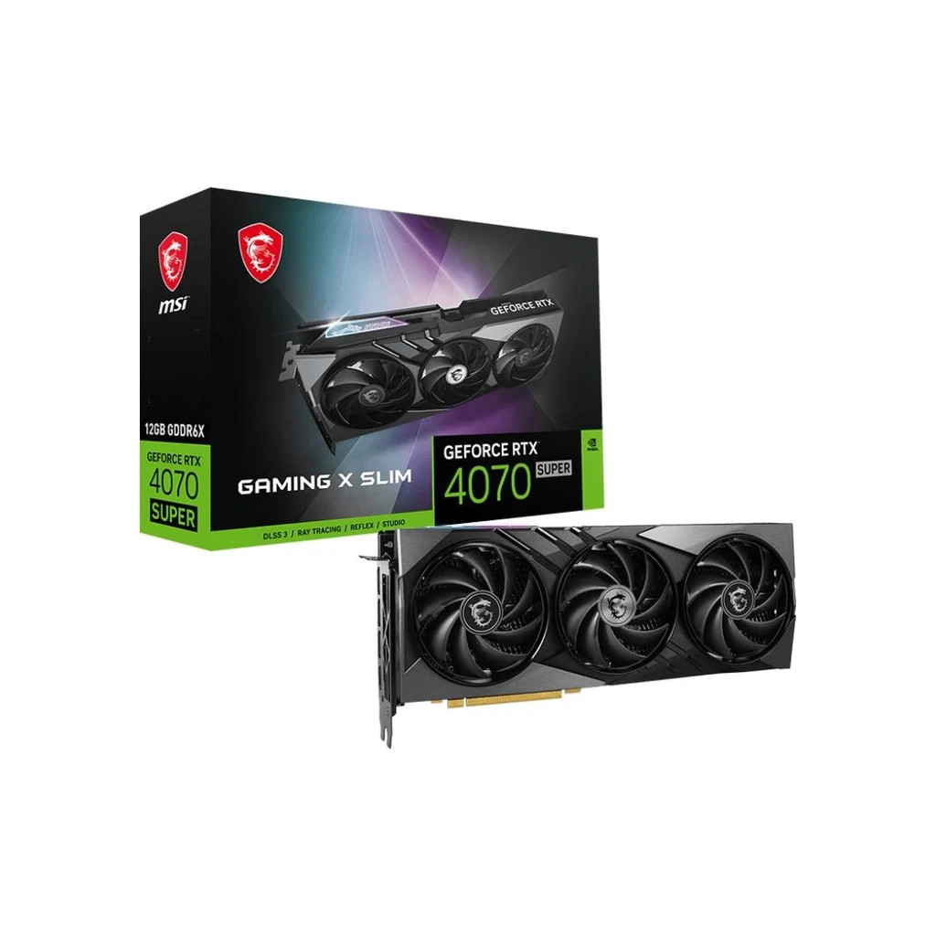 Відеокарта MSI GeForce RTX4070 SUPER 12Gb GAMING X SLIM (RTX 4070 SUPER 12G GAMING X SLIM) - зображення 2