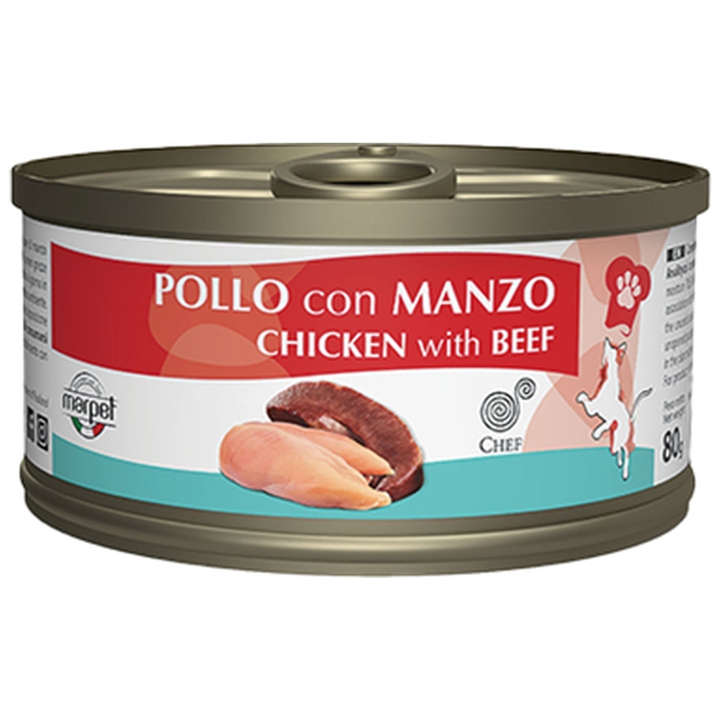 Консерви для котів Marpet Aequilibria Chef Курка з яловичиною 80 г (GN49/080) - зображення 1