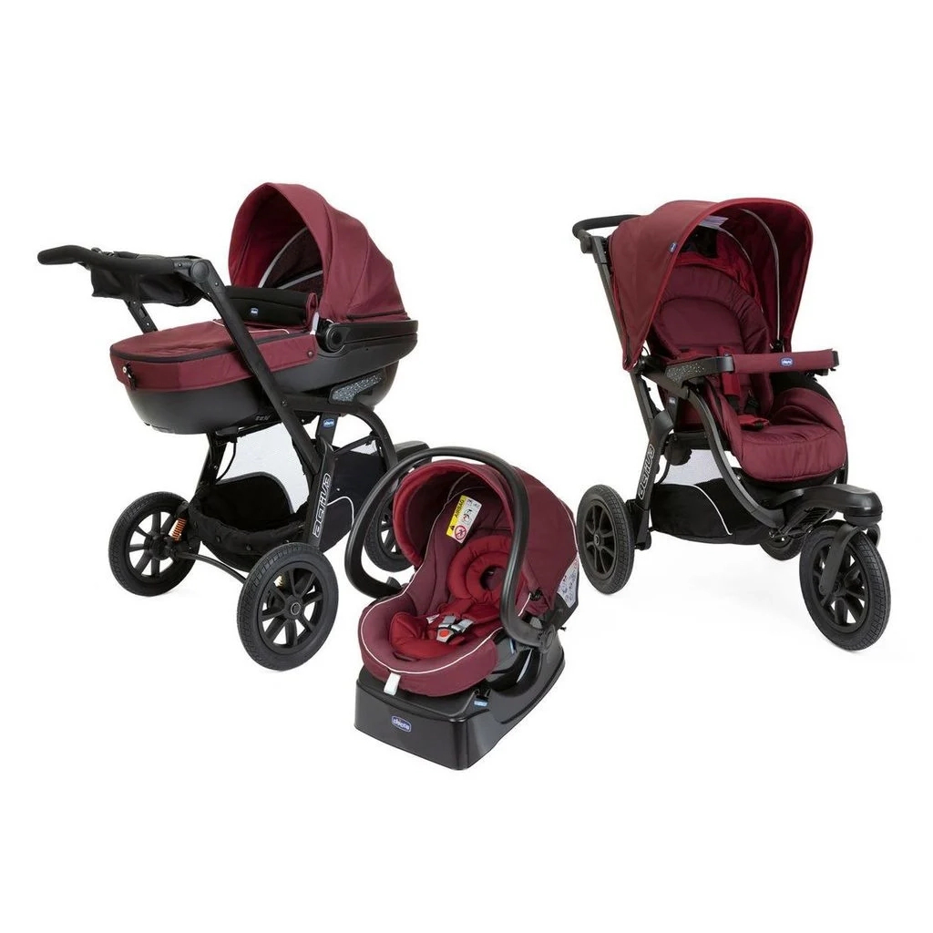 Коляска Chicco 3 в 1 Trio Activ3 Вишнева (79270.82) - зображення 1