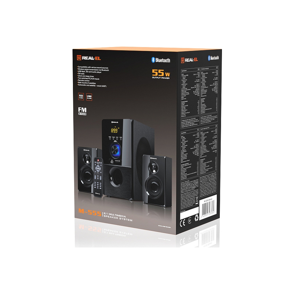 Акустична система REAL-EL M-555 Black (EL121300013) - зображення 7