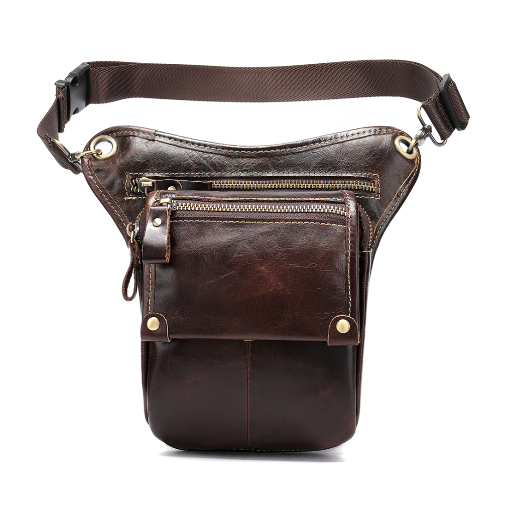 Сумка Vintage На пояс шкіряна Коричнева (20013) - зображення 1