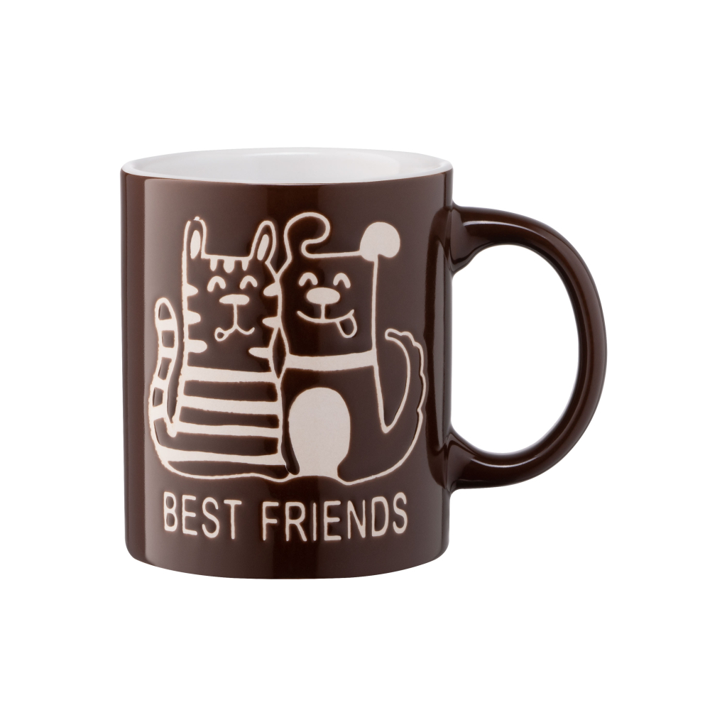 Чашка Ardesto Best friends 330 мл Brown (AR3471BR) - зображення 3