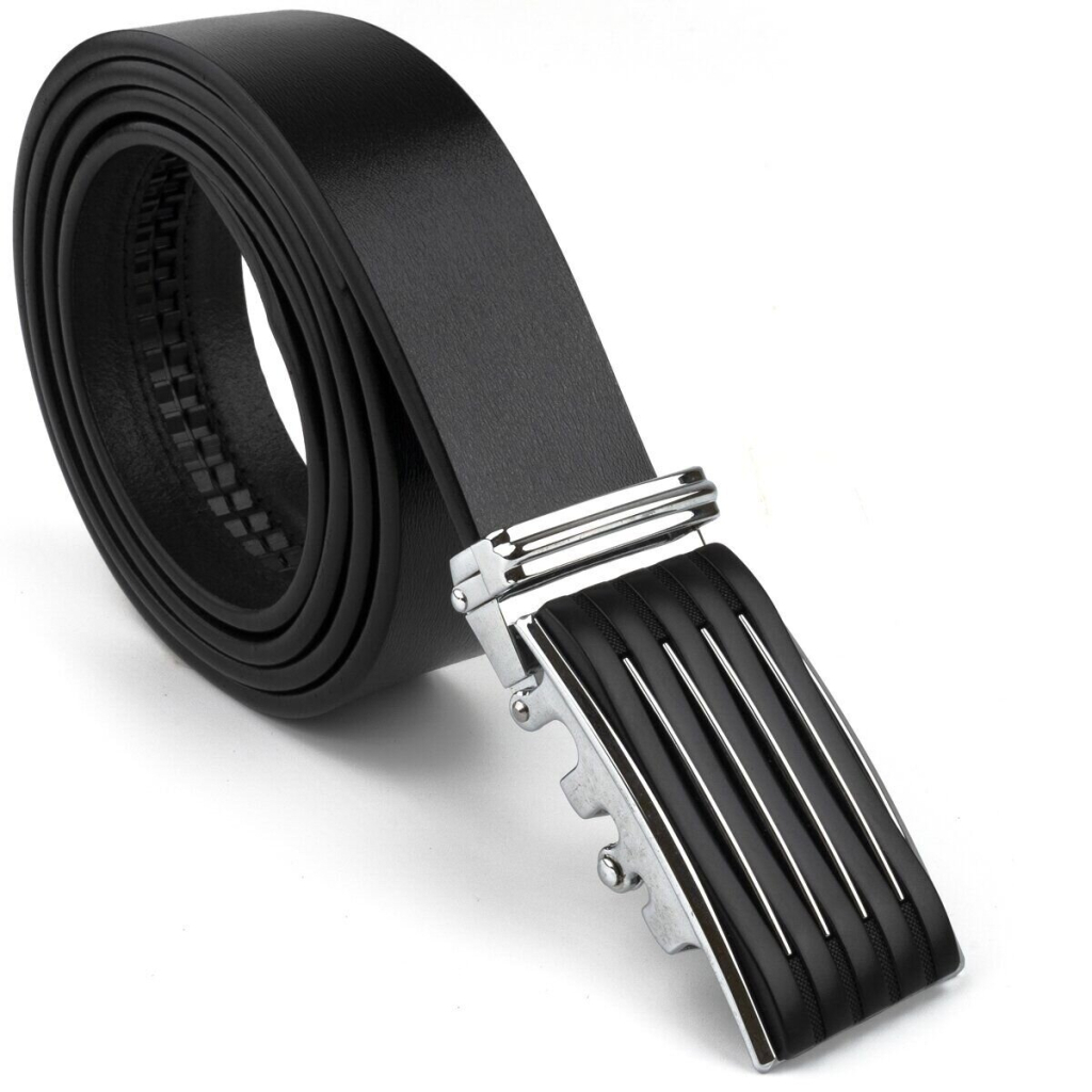 Ремінь Vintage Чоловічий з автоматичною пряжкою смужка Чорний (20301) - зображення 5
