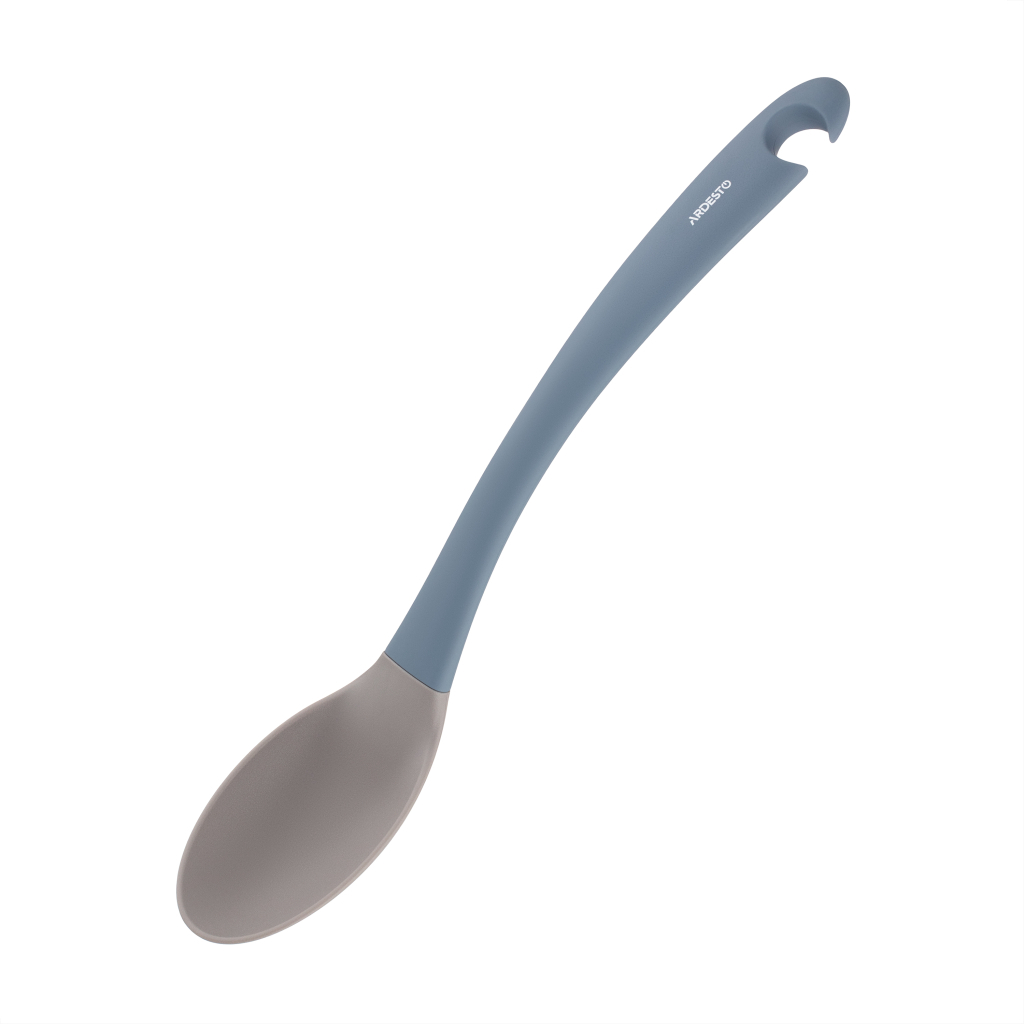 Ложка кухарська Ardesto Gemini 34.2 см сіро-синій (AR2181B) - зображення 1