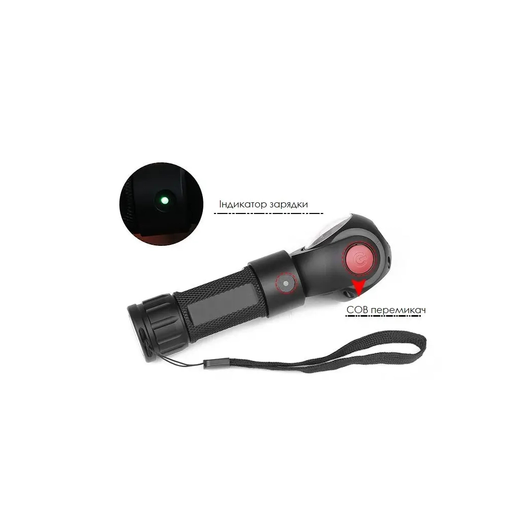 Ліхтар Quantum worklight Transformer 5W LED+COB з USB (QM-FL2020) - зображення 9