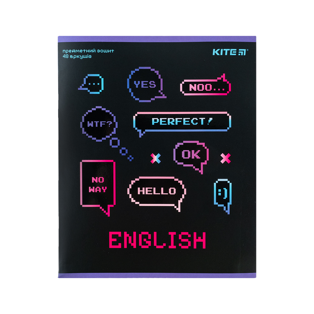Зошит Kite предметний Neo 48 аркушів, англійська мова лінія (K24-240-10) - зображення 1