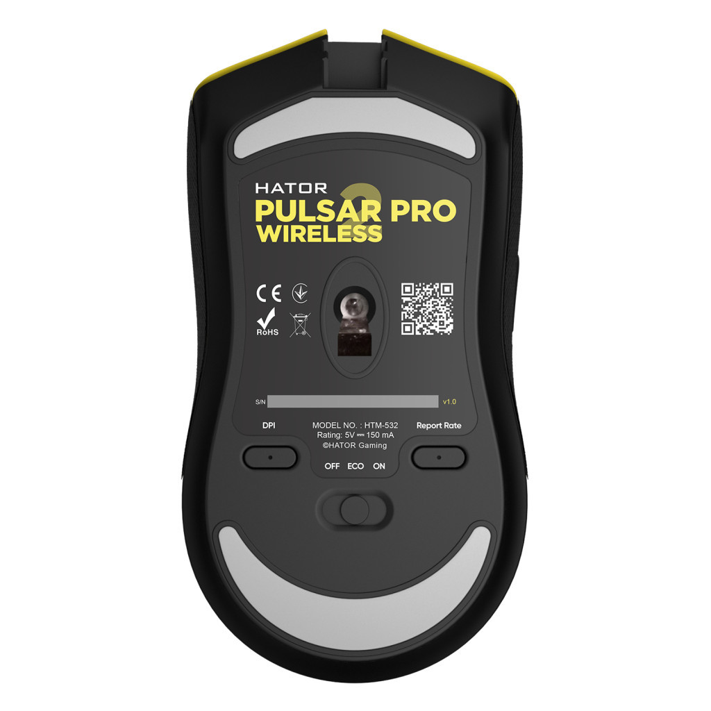 Мишка Hator Pulsar 2 Pro Wireless Yellow (HTM-532) - зображення 5