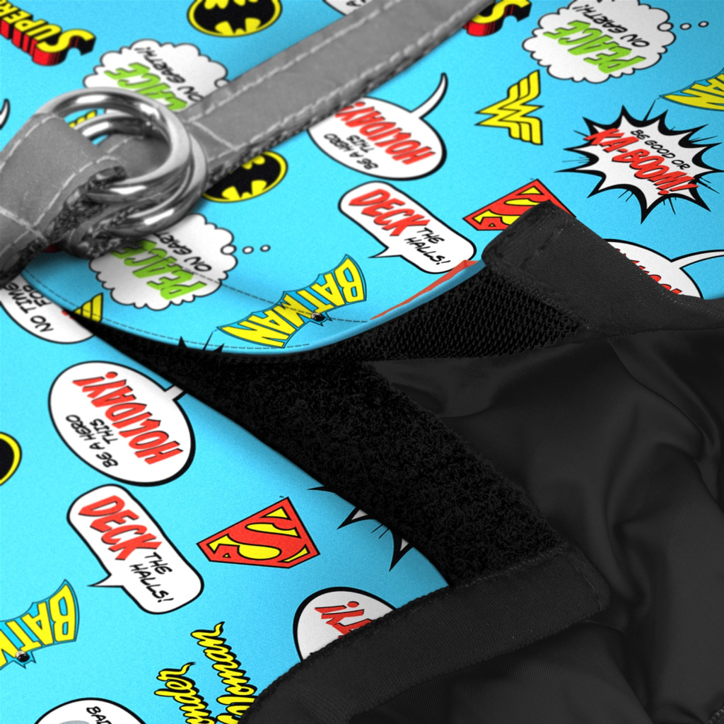 Шлея для собак WAUDOG Clothes з QR паспортом "Ліга Справедливості в блакитному" XS3 (1003-4002) - зображення 3