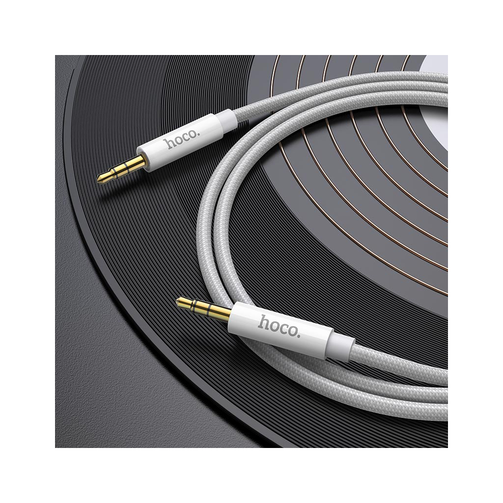 Кабель мультимедійний 3.5mm M to 3.5mm M 1.0m Silver HOCO (6931474759870) - изображение 5