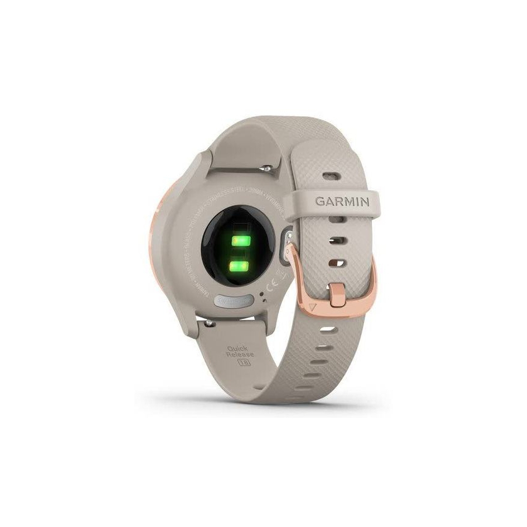 Смарт-годинник Garmin vivomove 3S, Rose Gold, Light Sand, Silicone (010-02238-02) - зображення 6