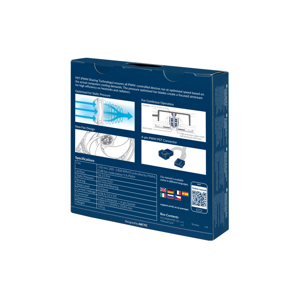 Кулер до корпусу Arctic P12 PWM PST CO (ACFAN00121A) - зображення 6