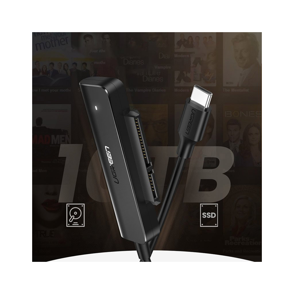 Перехідник USB 3.0 Type-C to SATA III (F) CM321 Ugreen (70610) - зображення 2