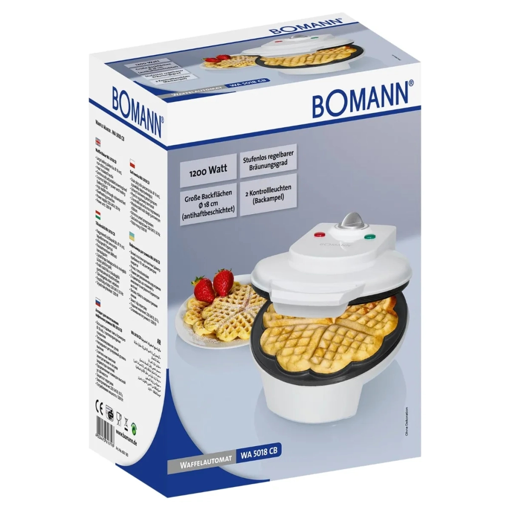 Вафельниця Bomann WA 5018 СВ white (WA5018СВ white) - зображення 4