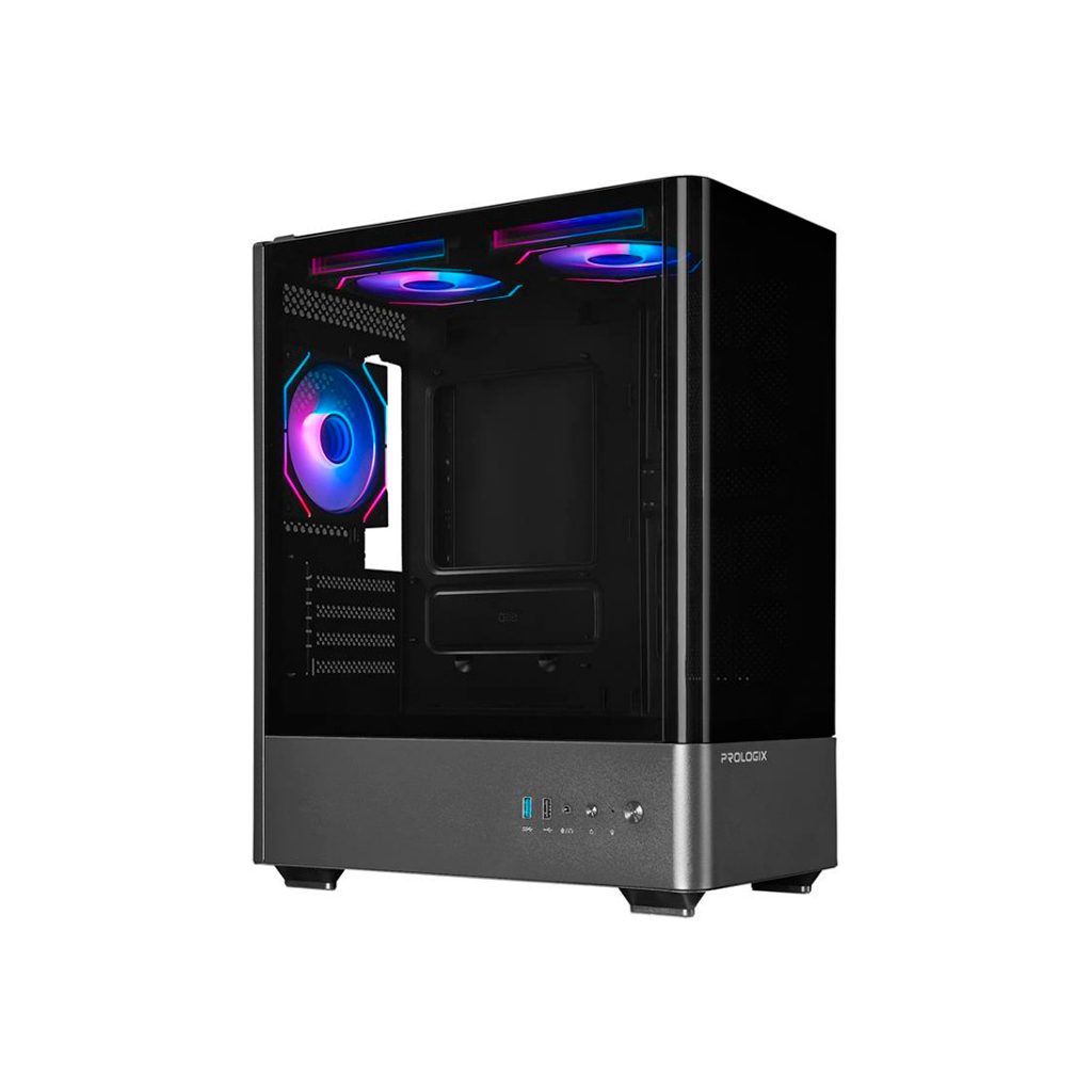 Корпус Prologix Lumi GM-01AB Glass Black - зображення 2