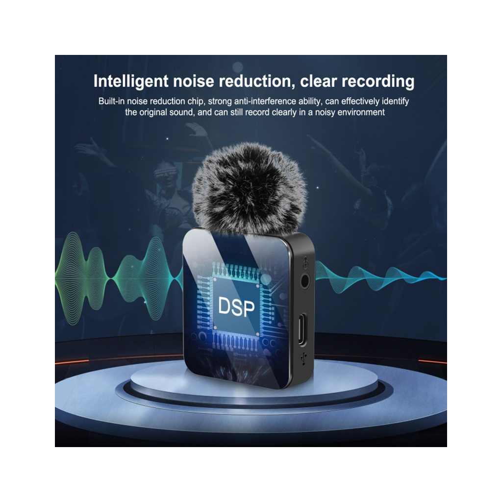 Мікрофон Puluz PULUZ 2 TX + 1 RX Wireless black (PU3154B) - зображення 3